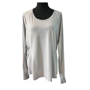 ATHLETA Long Sleeve Running Athletic Pullover Top Reflective Sz XL Long Sleeve